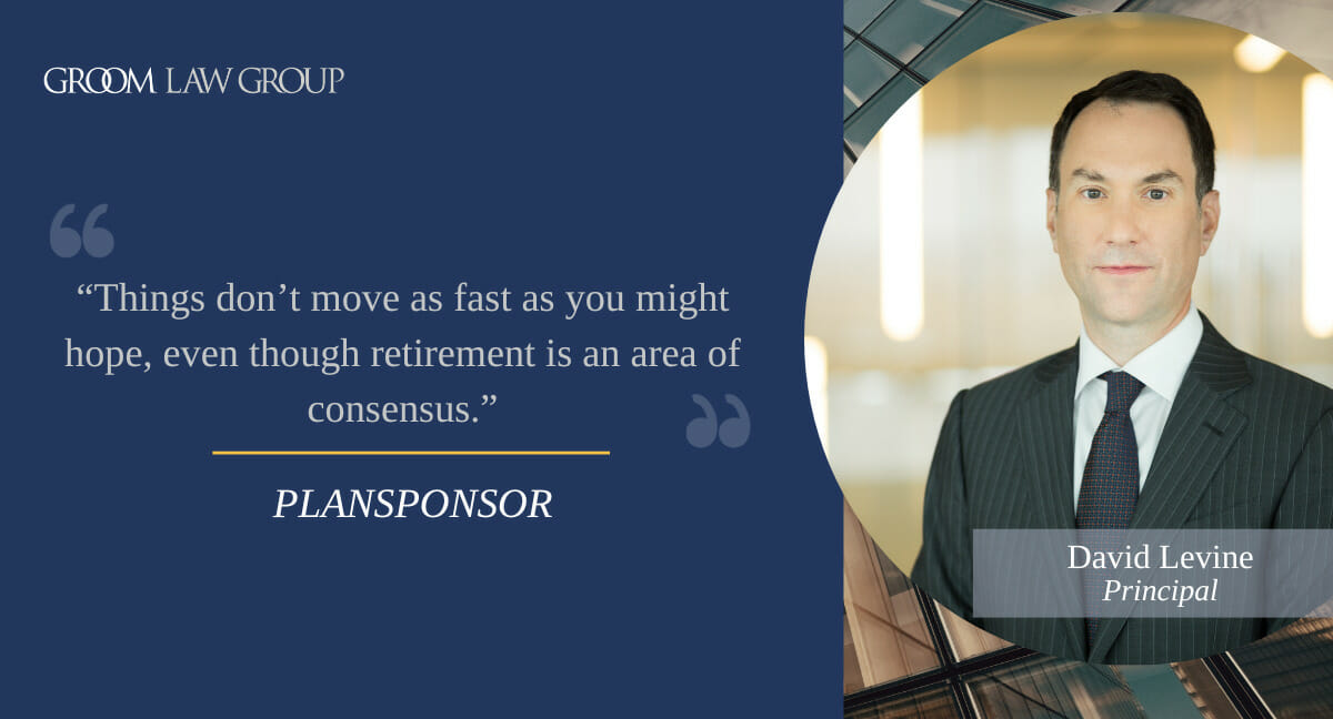 Levine Featured in PLANSPONSOR on SECURE 2.0 Nullifying CatchUp