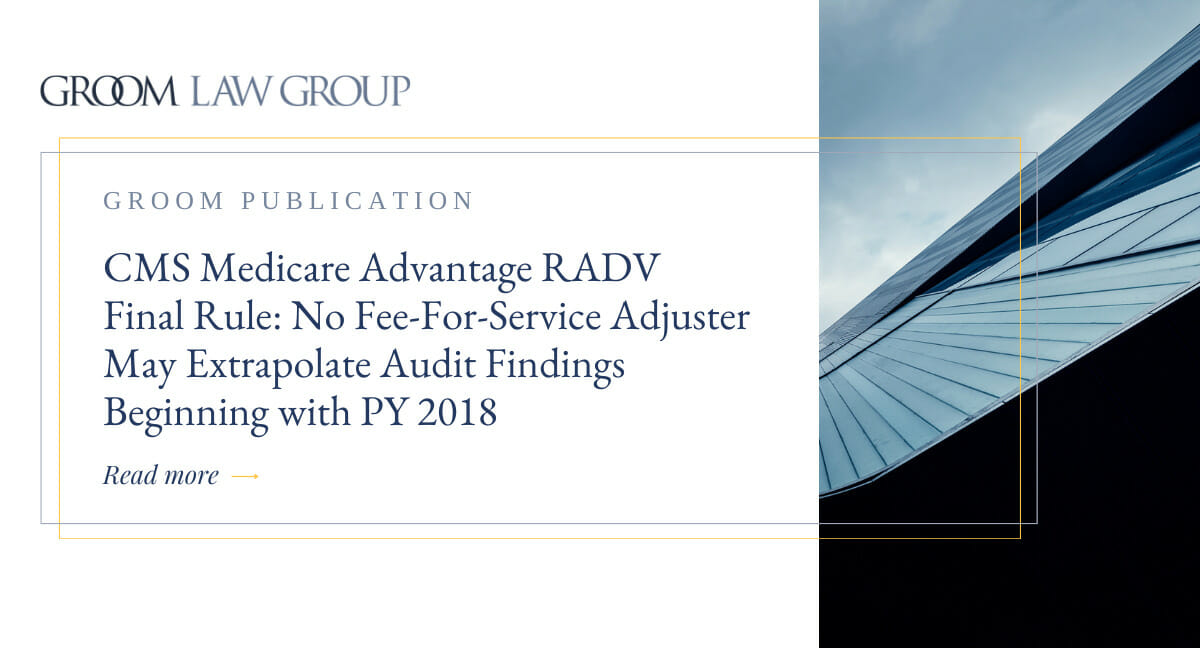 CMS Medicare Advantage RADV Final Rule No FeeForService Adjuster