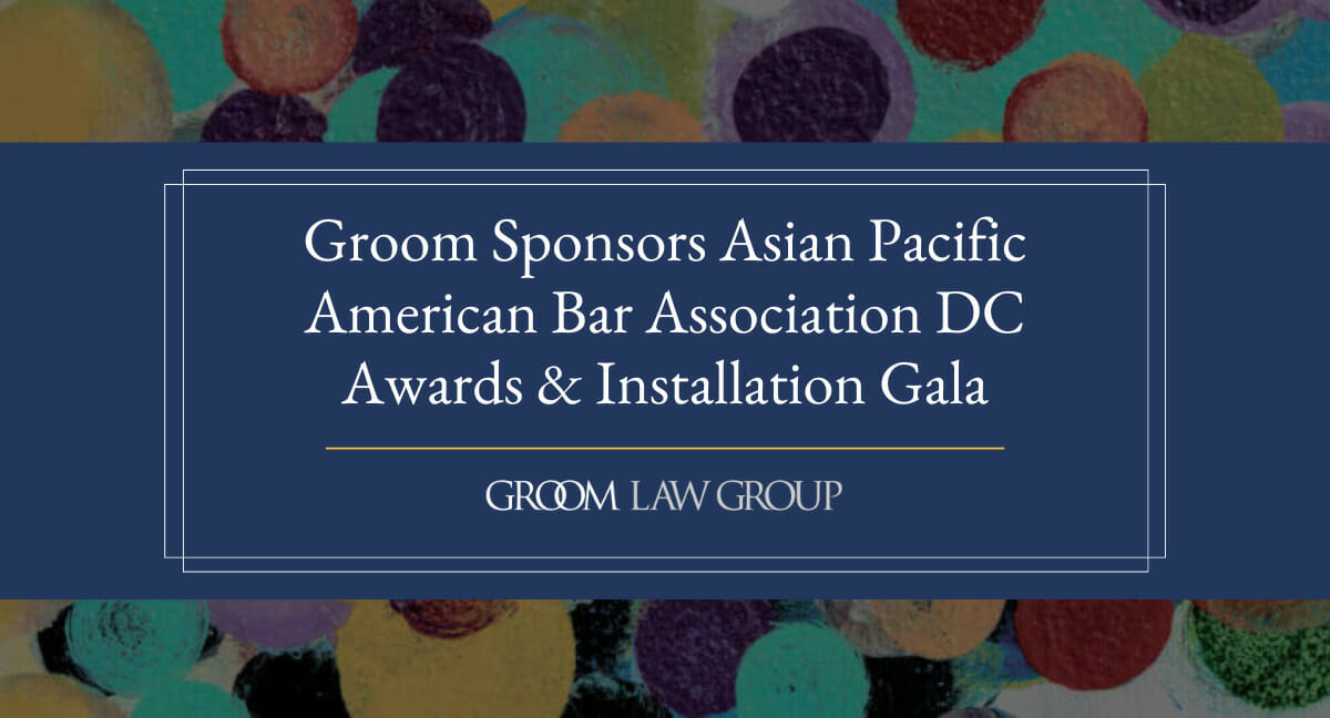 Groom Sponsors Asian Pacific American Bar Association DC Awards
